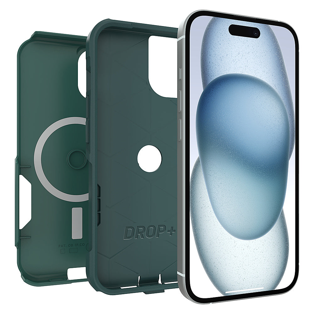 OtterBox - Commuter MagSafe Case for Apple iPhone 15 / iPhone 14 / iPhone 13 - Get Your Greens_1