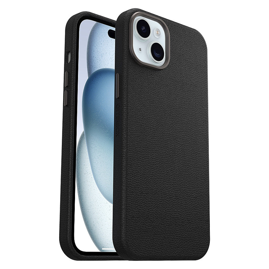 OtterBox - Symmetry Cactus Leather MagSafe Case for Apple iPhone 15 Plus - Noir Ash_0