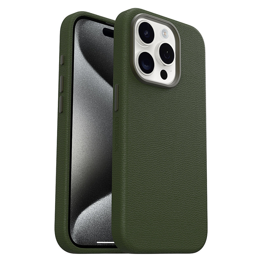OtterBox - Symmetry Cactus Leather MagSafe Case for Apple iPhone 15 Pro - Cactus Grove_0