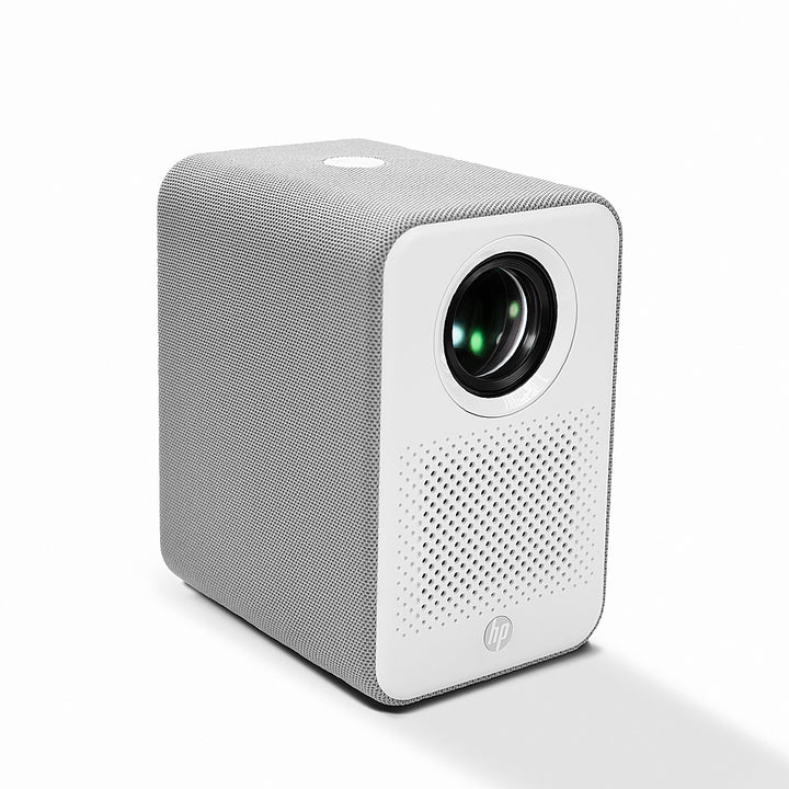 HP - CC500 1080P 4K Portable Projector, 84" Screen Included - White_5