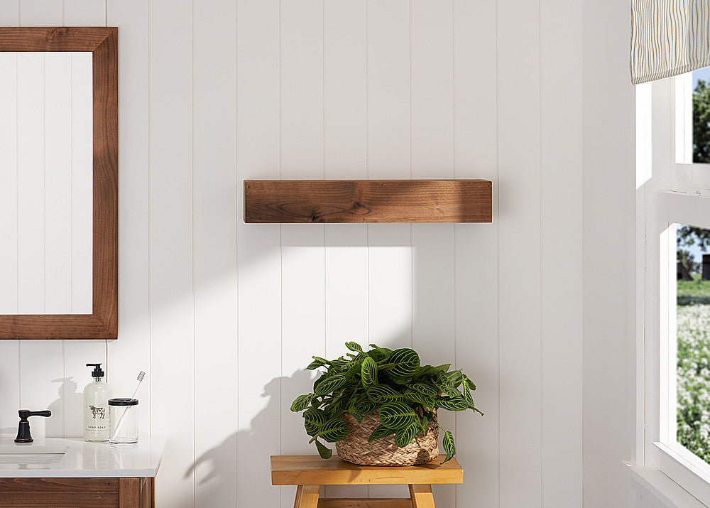 TRINITY - DRAKESTONE | Farmhouse Floating Shelf | - Walnut_1