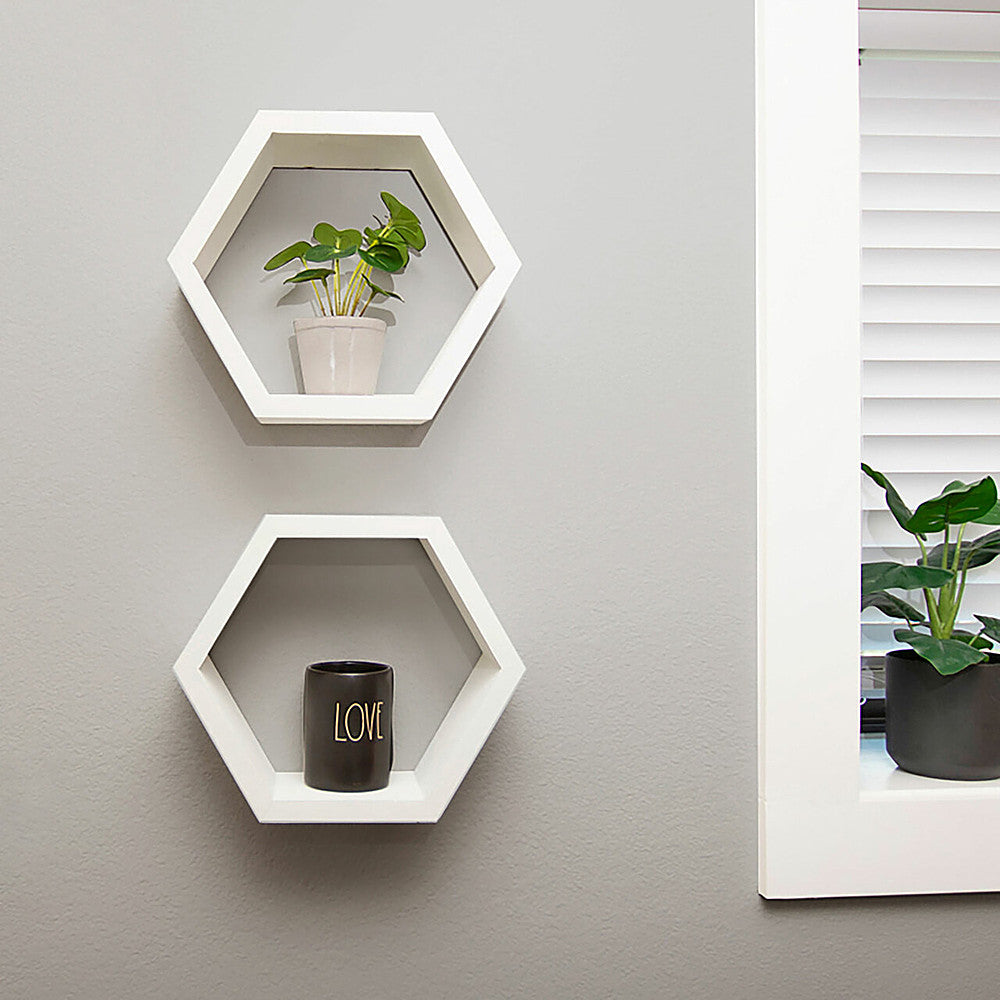 TRINITY - DRAKESTONE | Hexagon Shelves | 2-Pack | - White_1