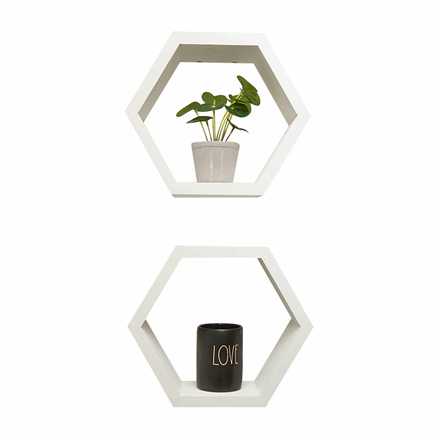 TRINITY - DRAKESTONE | Hexagon Shelves | 2-Pack | - White_0