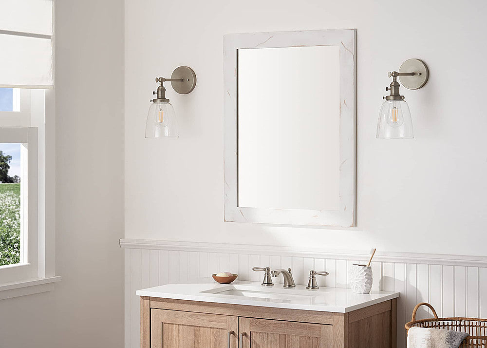 TRINITY - DRAKESTONE | 24x31 Farmhouse Vanity Mirror | White Wash - White Wash_1