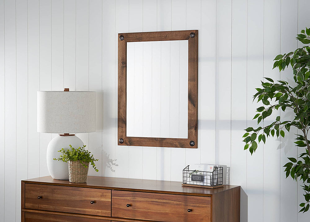 TRINITY - DRAKESTONE | 24x31 Farmhouse Vanity Mirror w/ Clavos | 2-Pack | Walnut - Walnut_1