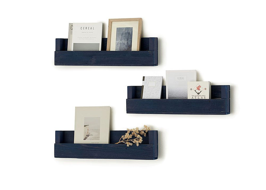 TRINITY - DRAKESTONE | Floating Book + Display Shelf | 3-Pack | - Navy_0