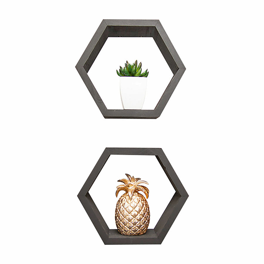 TRINITY - DRAKESTONE | Hexagon Shelves | 2-Pack | - Black_0