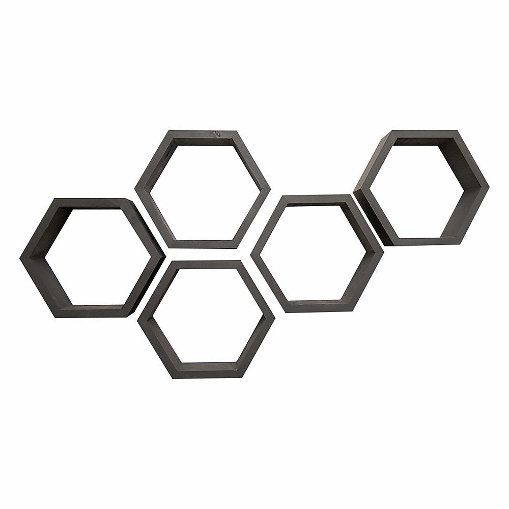 TRINITY - DRAKESTONE | Hexagon Shelves | 5-Pack | - Black_1