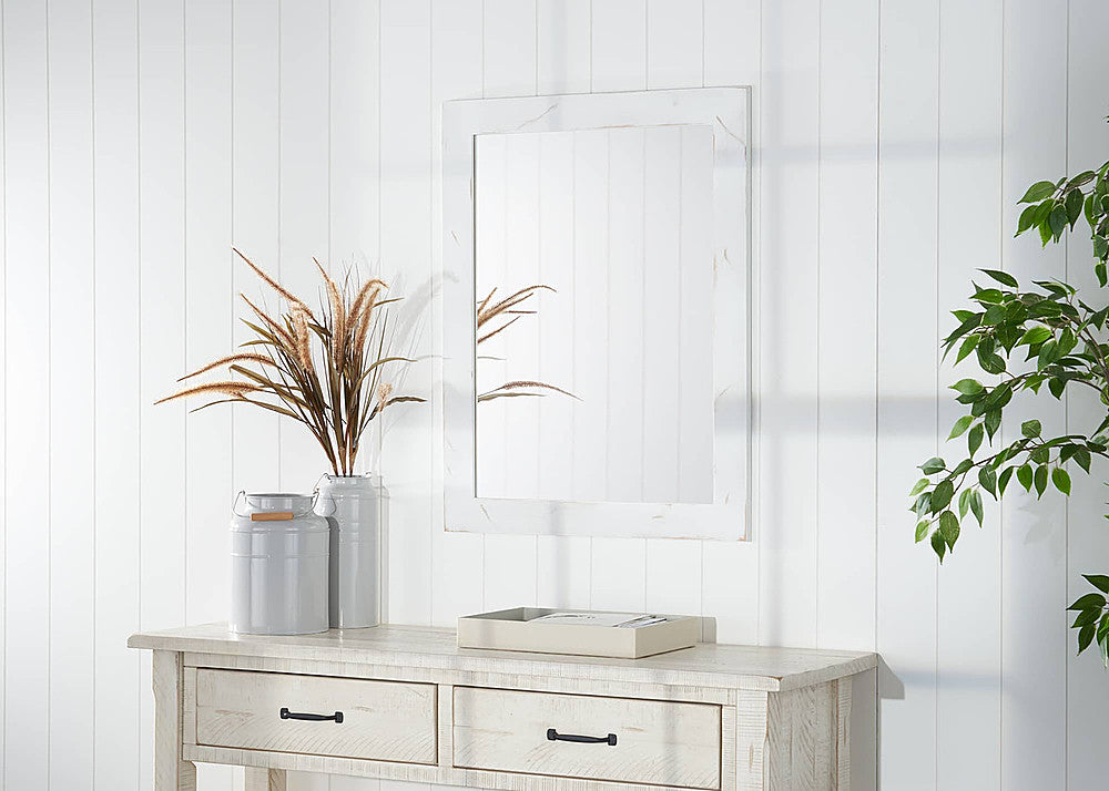 TRINITY - DRAKESTONE | 24x31 Farmhouse Vanity Mirror | 2-Pack | White Wash - White Wash_1