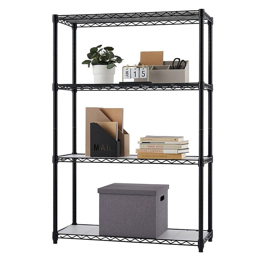 TRINITY 4-Tier | 36x14x54 | Commercial Wire Shelving | NSF | w/ Liners | - Black_0