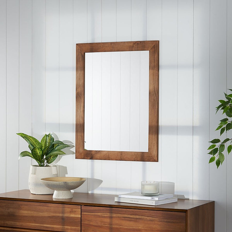 TRINITY - DRAKESTONE | 24x31 Farmhouse Vanity Mirror | Walnut - Walnut_0