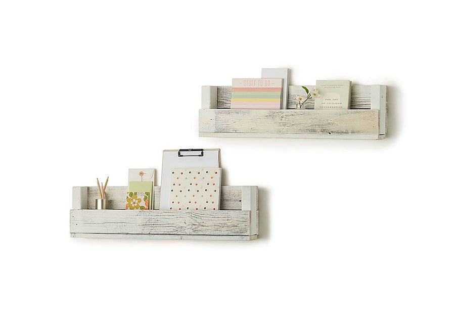 TRINITY - DRAKESTONE | Floating Book + Display Shelf | 2-Pack | - White Wash_0