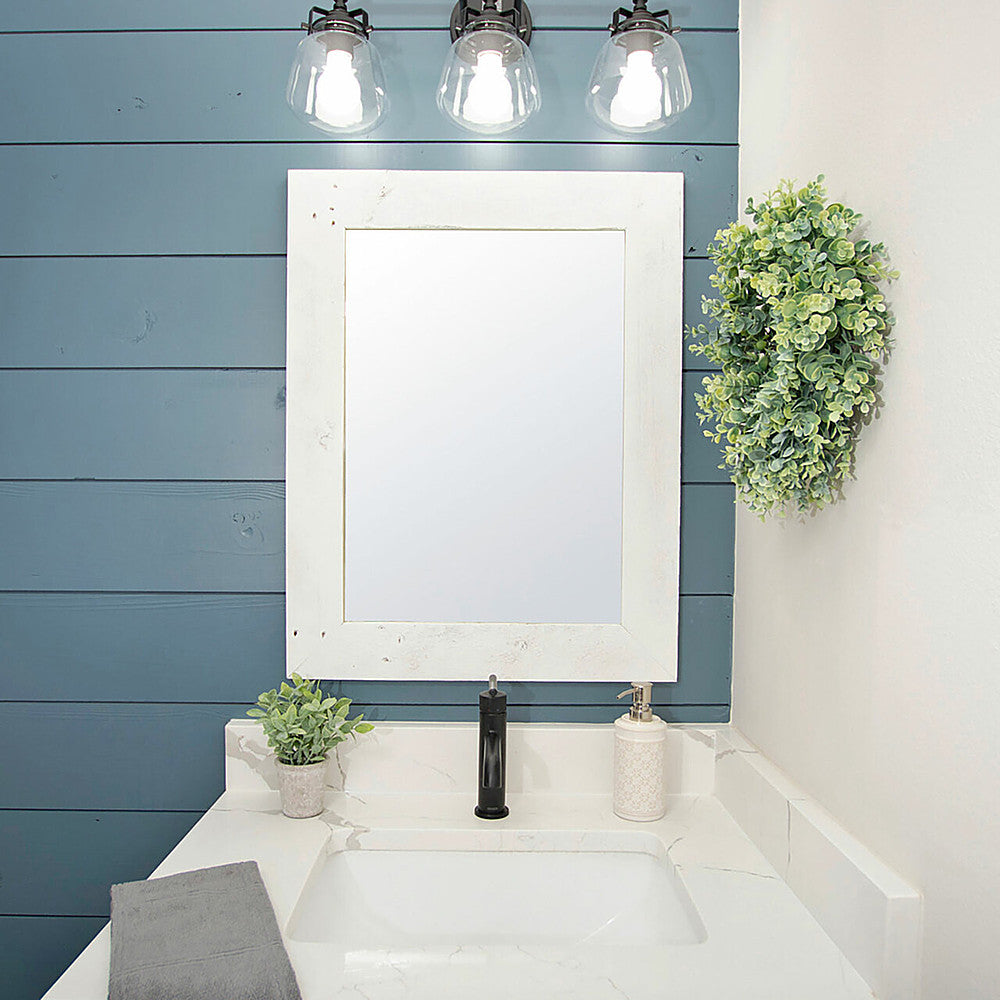 TRINITY - DRAKESTONE | 24x31 Barnwood Mirror | White Wash - White Wash_1