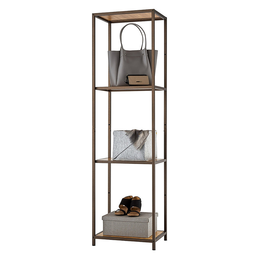 TRINITY 4-Tier | 15x20x72 | Bamboo Shelving Tower | Bronze Anthracite® - Bronze Anthracite®_0