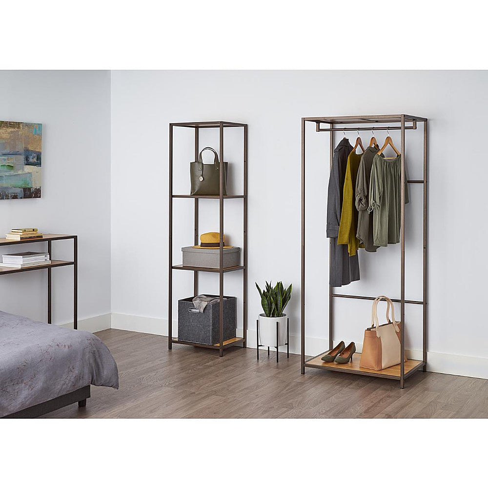 TRINITY 4-Tier | 15x20x72 | Bamboo Shelving Tower | Bronze Anthracite® - Bronze Anthracite®_6