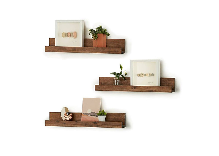 TRINITY - DRAKESTONE | Floating Book + Display Shelf | 3-Pack | - Walnut_0