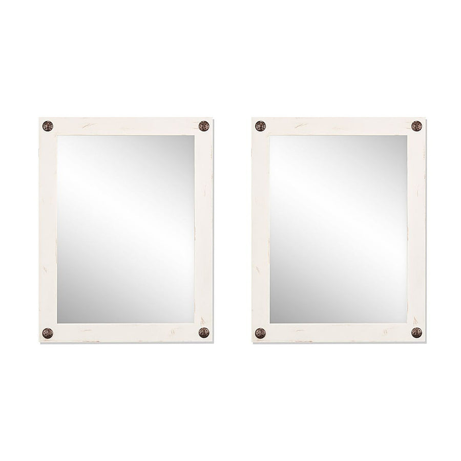 TRINITY - DRAKESTONE | 24x31 Farmhouse Vanity Mirror w/ Clavos | 2-Pack | White Wash - White Wash_0