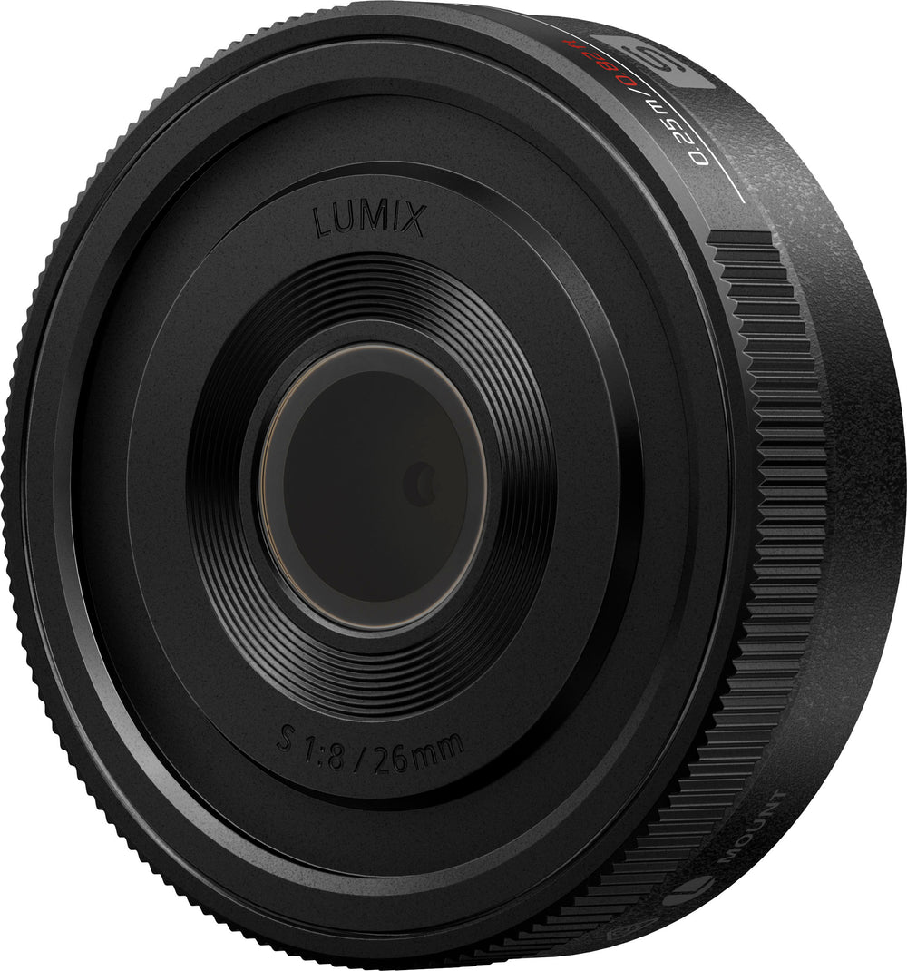 Panasonic - LUMIX S 26mm F8 (S-R26) Fixed Focal Length Pancake Lens for LUMIX S series Camera - Black_1