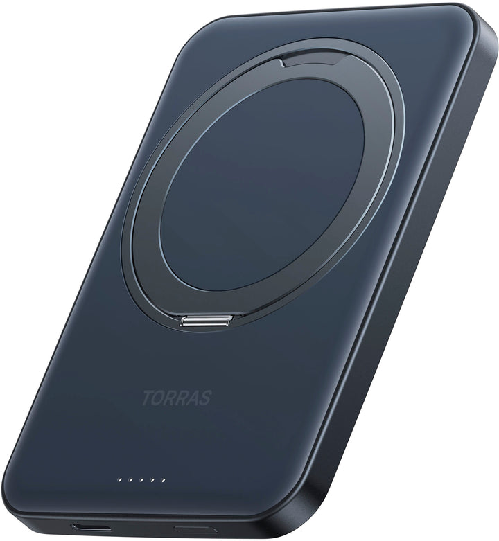 TORRAS - Ostand Magnetic Power Bank 5000mAh with 360° Rotatable Stand - Black_1