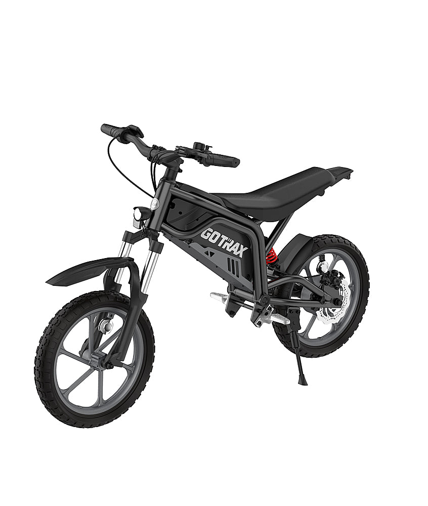 GoTrax - Fitz 16" Electric Dirt Bike w/15mi Max Range & 15.5 mph Max Speed - Black_0