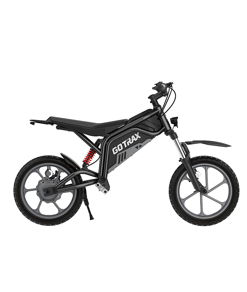 GoTrax - Fitz 16" Electric Dirt Bike w/15mi Max Range & 15.5 mph Max Speed - Black_1