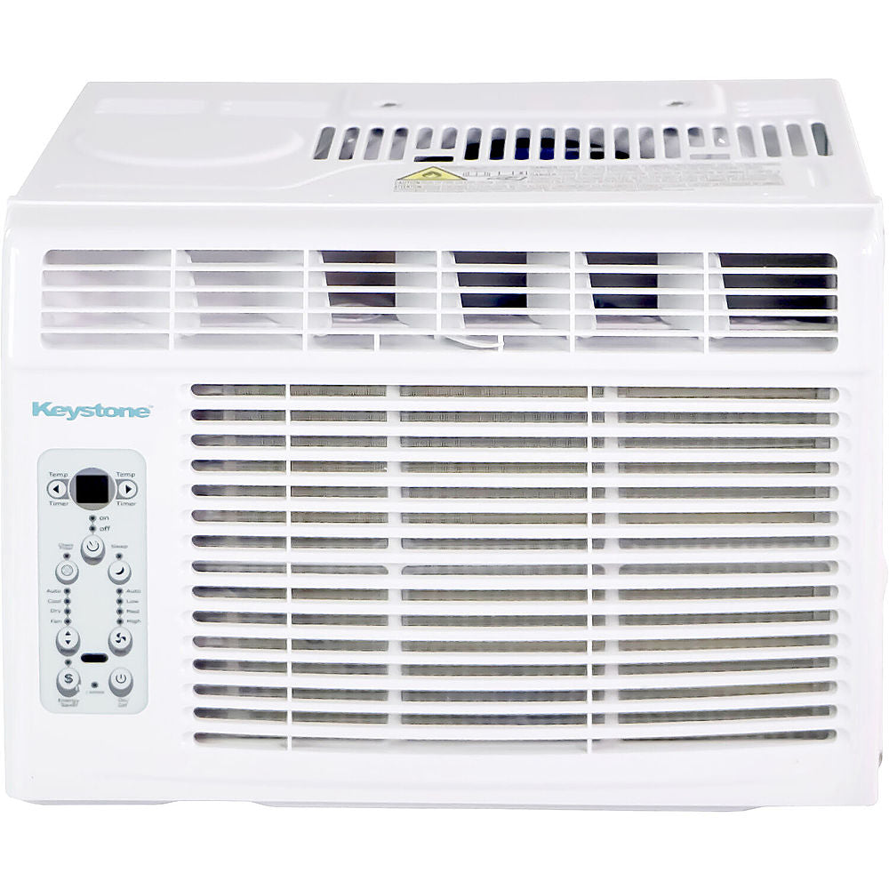 Keystone - 12,000/11,600 BTU 230V Window/Wall Air Conditioner with 11,000 BTU Supplemental Heat Capability - White_0