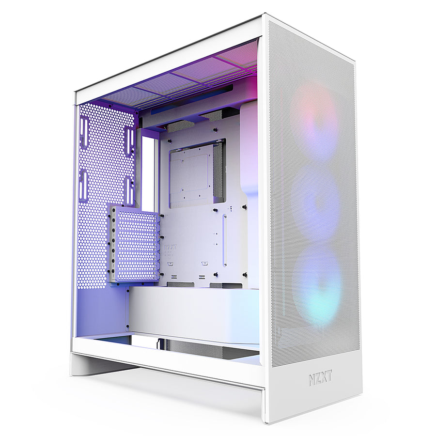 NZXT - H7 Flow Mid-Tower ATX Case with RGB Fans - White_0