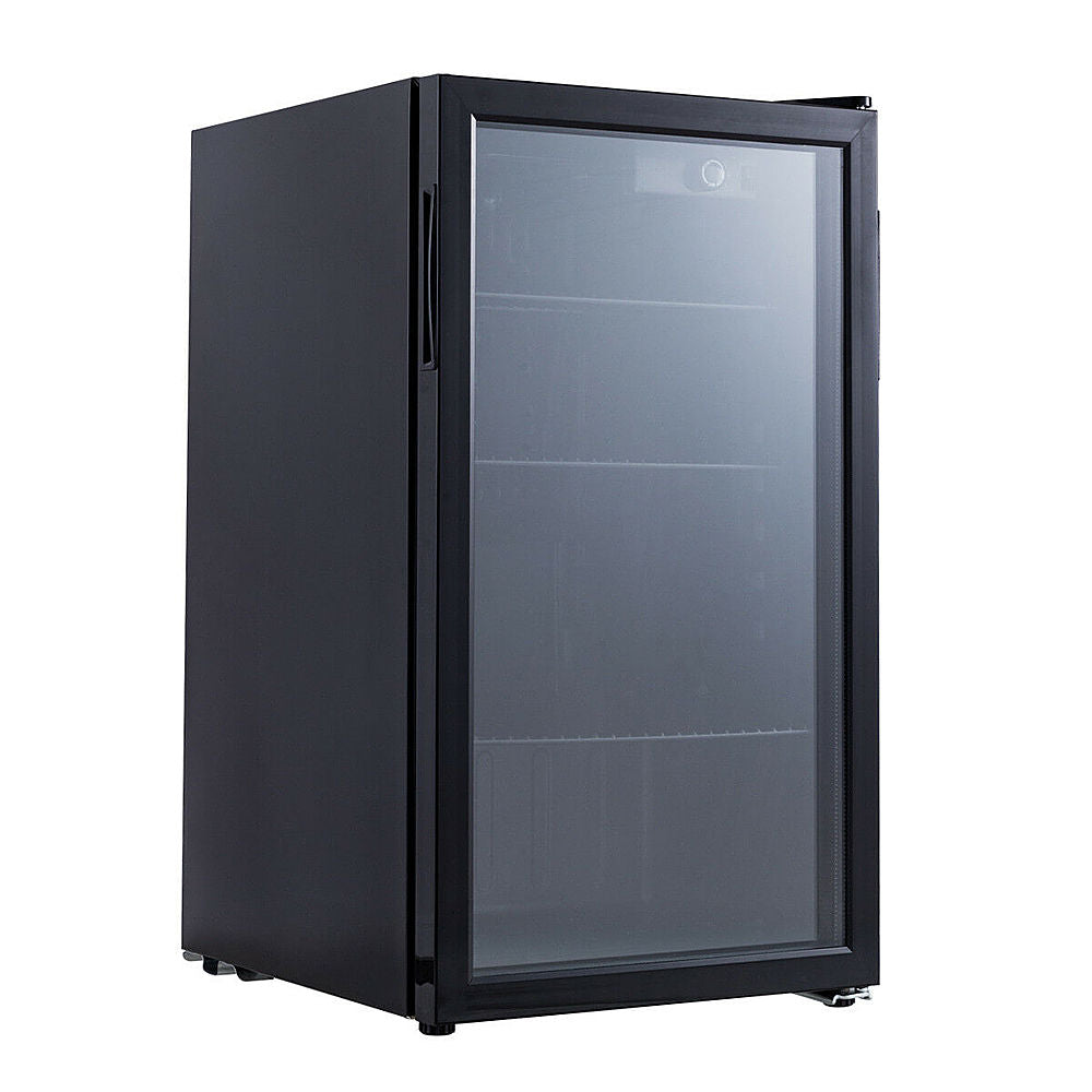 Costway - 120 Can Beverage Refrigerator Beer Wine Soda Drink Cooler Mini Fridge - Black_3