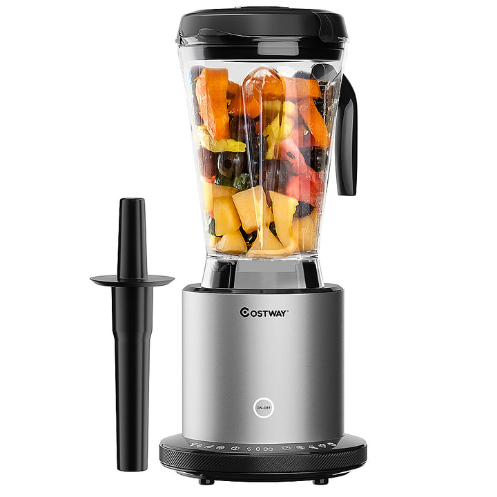 Costway - 1500W Countertop Blender Smoothie Maker High Power Blender w/ 10 Speeds - Black/Silver_0