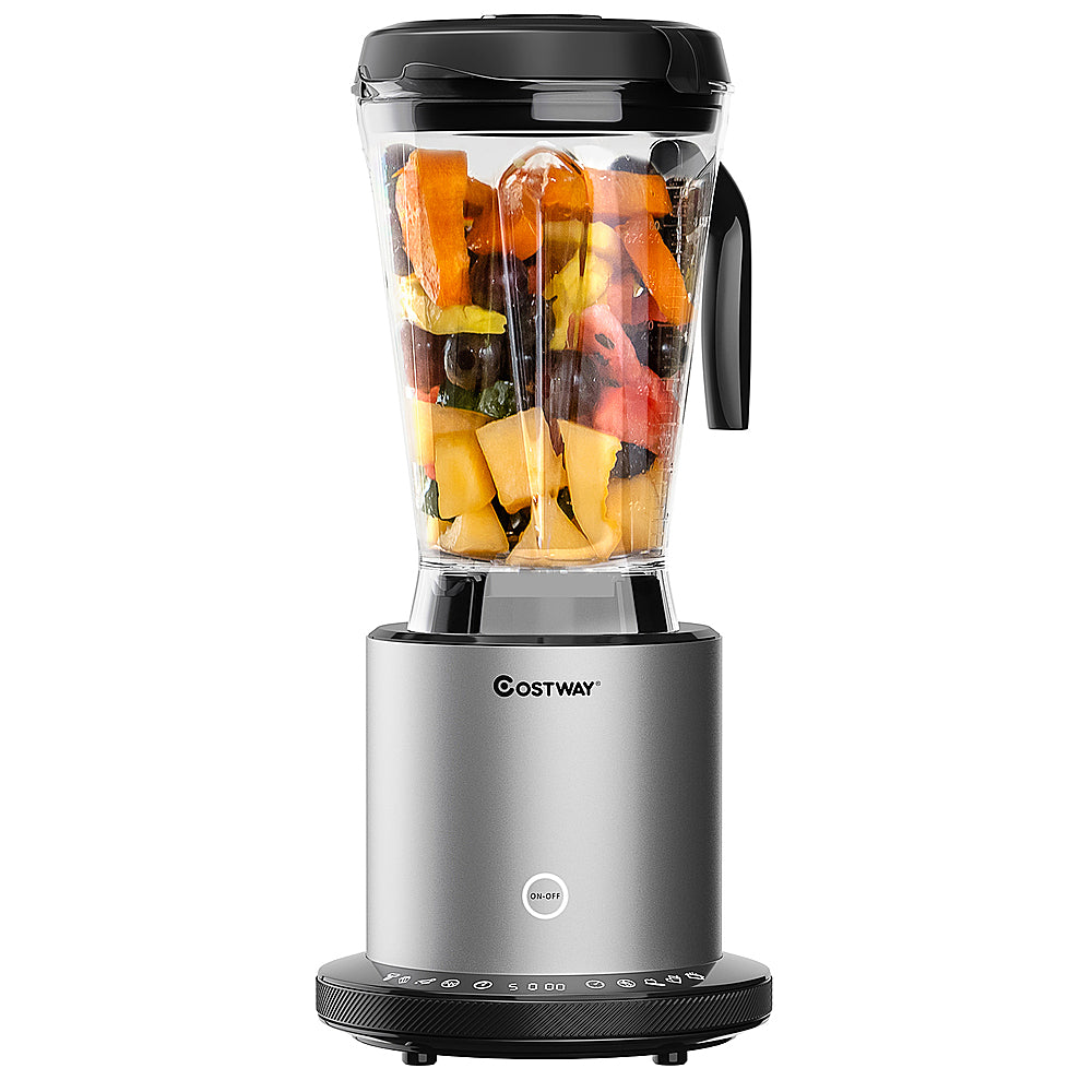 Costway - 1500W Countertop Blender Smoothie Maker High Power Blender w/ 10 Speeds - Black/Silver_10