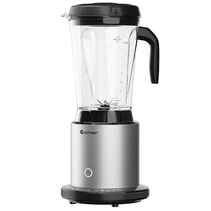 Costway - 1500W Countertop Blender Smoothie Maker High Power Blender w/ 10 Speeds - Black/Silver_11