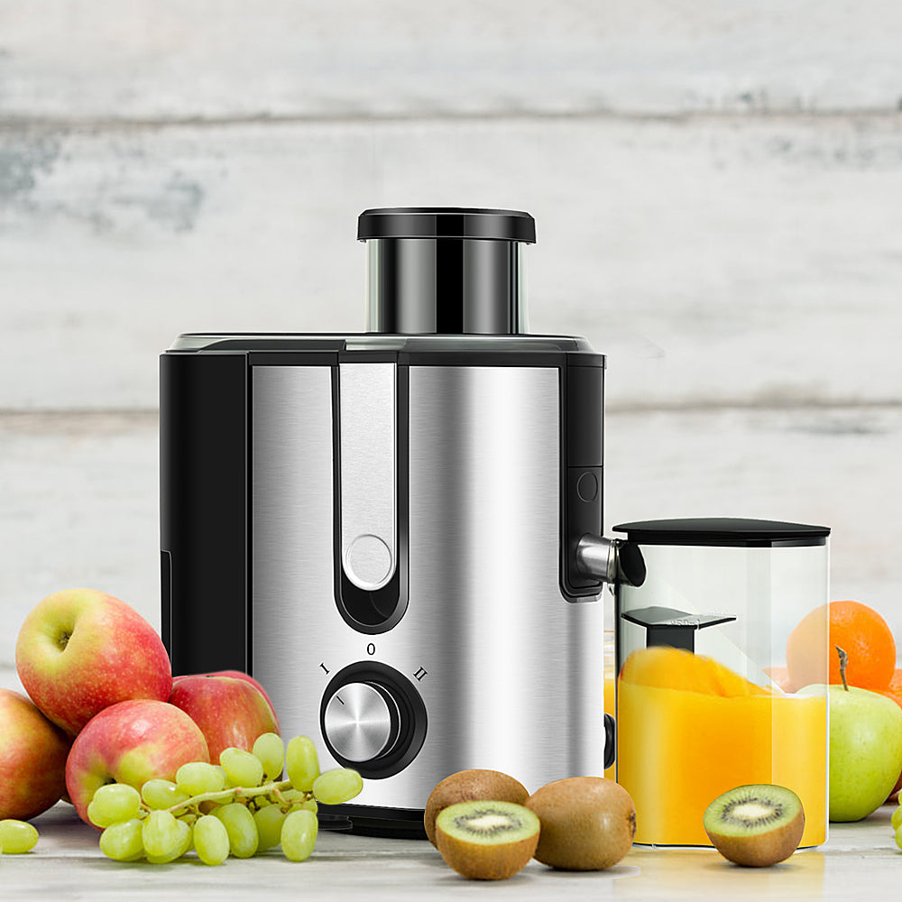 Costway - Juicer Machine Juicer Extractor Dual Speed w/ 2.5'' Feed Chute - Silver + Black_2