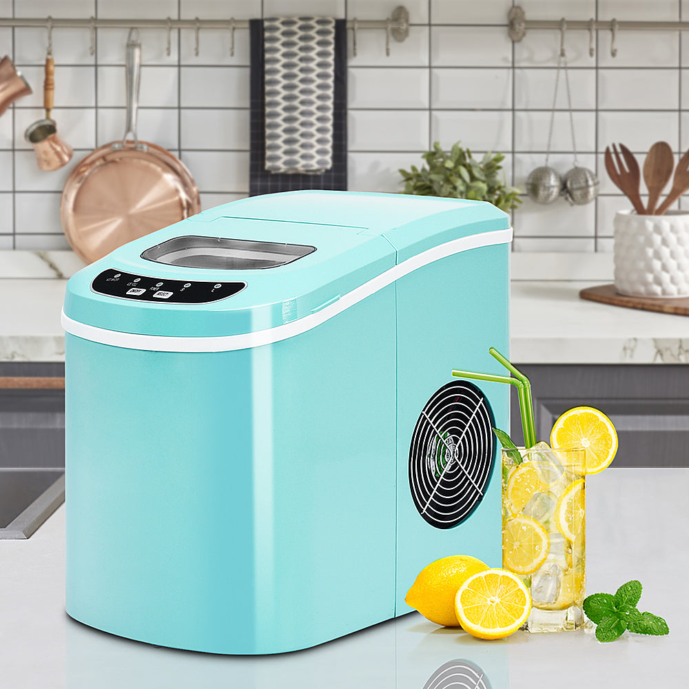 Costway - Portable Compact Electric Ice Maker Machine Mini Cube 26lb/Day - Mint Green_3