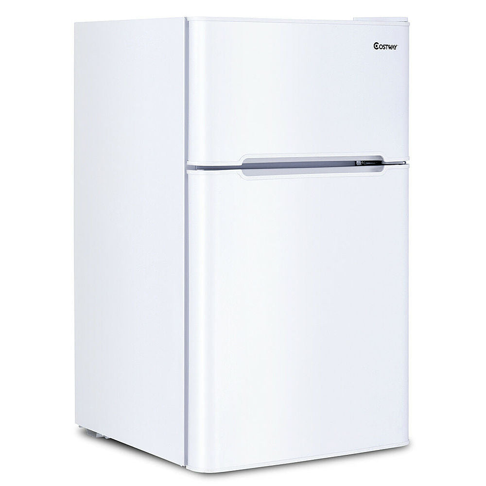 Costway - Refrigerator Small Freezer Cooler Fridge Compact 3.2 cu ft. Unit, - White_0