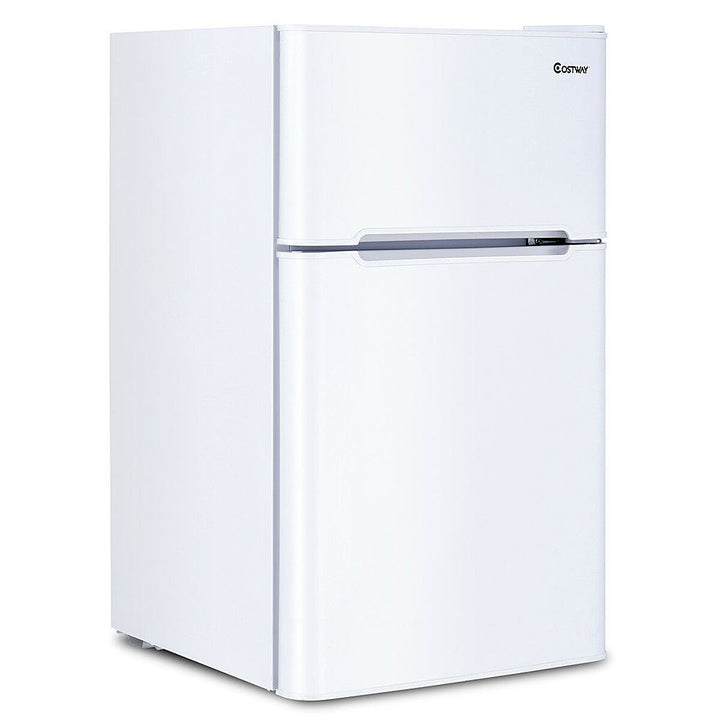 Costway - Refrigerator Small Freezer Cooler Fridge Compact 3.2 cu ft. Unit, - White_0