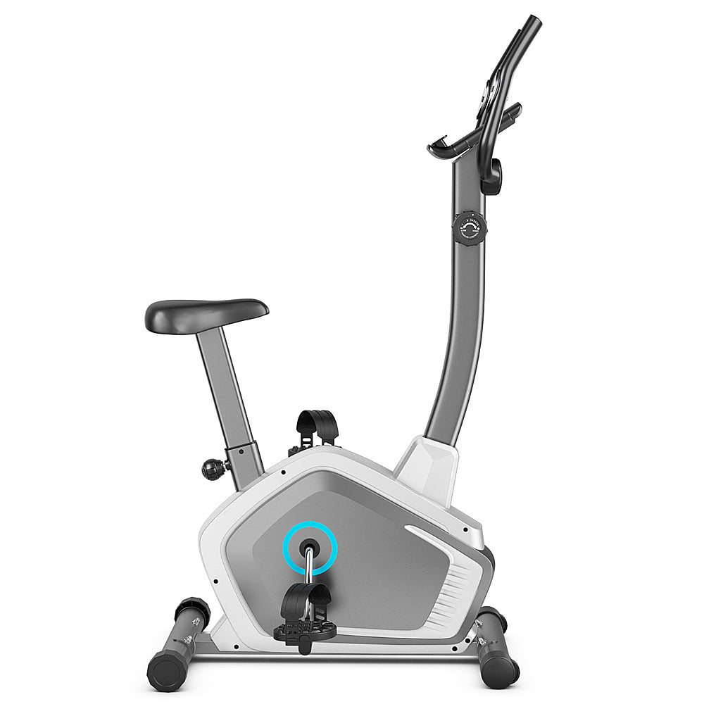 Costway - Magnetic Upright Exercise Bike Cycling Bike W/Pulse Sensor 8-Level Fitness - Silver_10