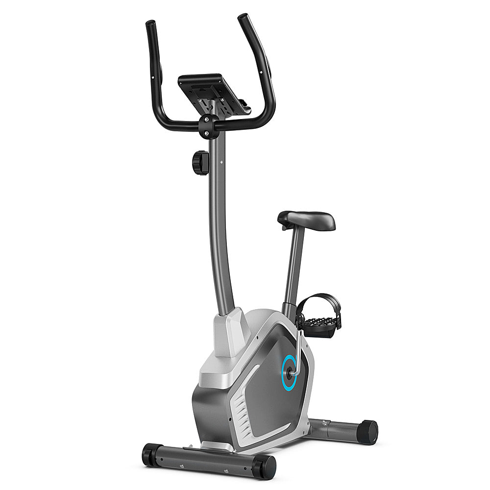 Costway - Magnetic Upright Exercise Bike Cycling Bike W/Pulse Sensor 8-Level Fitness - Silver_11