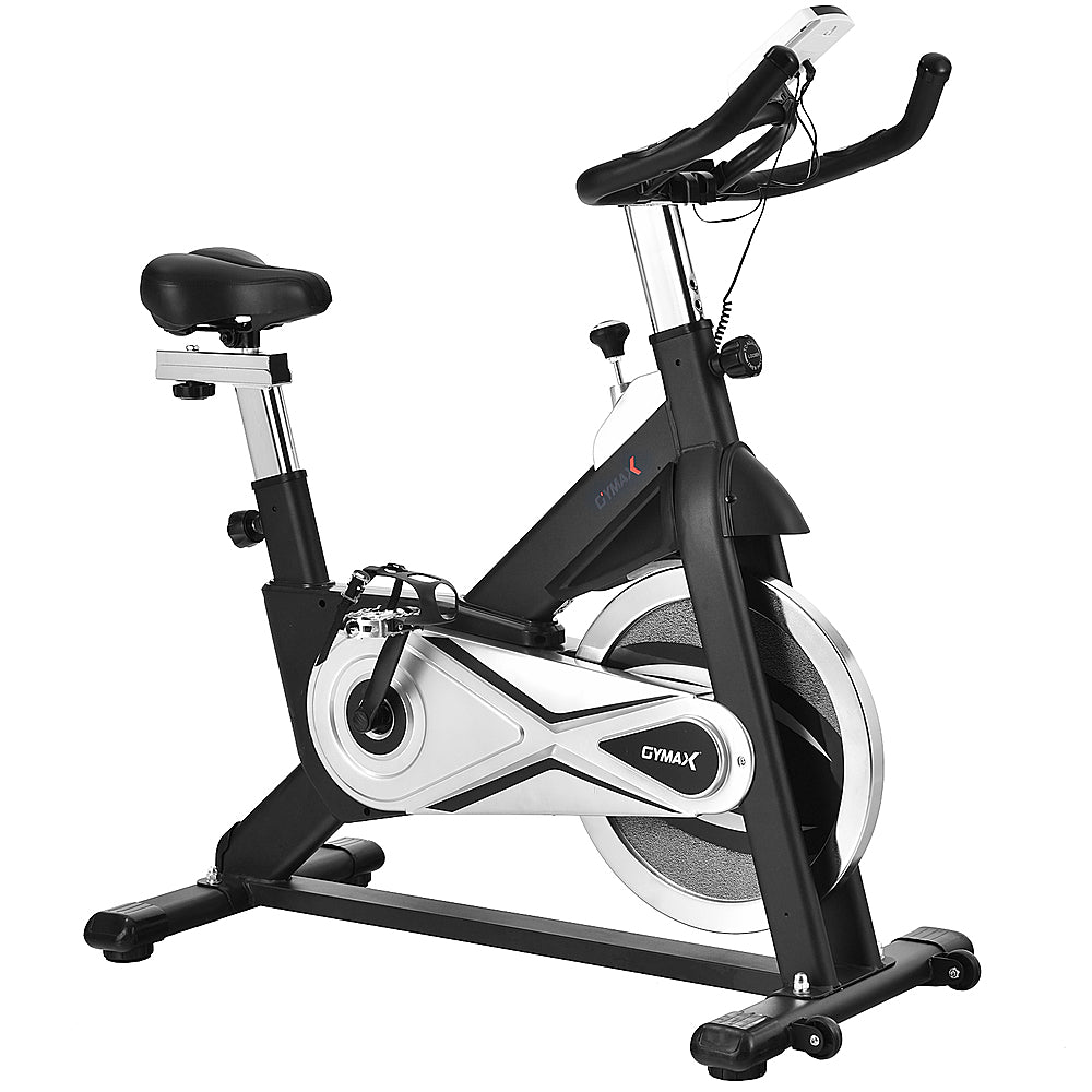 Costway - Stationary Exercise Bike Fitness Cycling Bike W/40 Lbs Flywheel Home Gym Cardio - Black_0