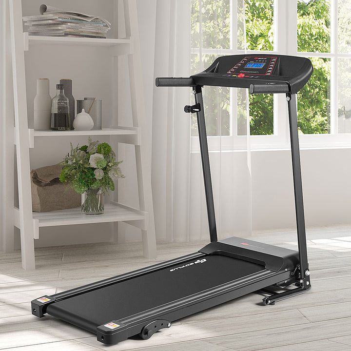 Costway - 1.0HP Folding Treadmill Electric Support Motorized Power Running Machine Trainer - Black_1