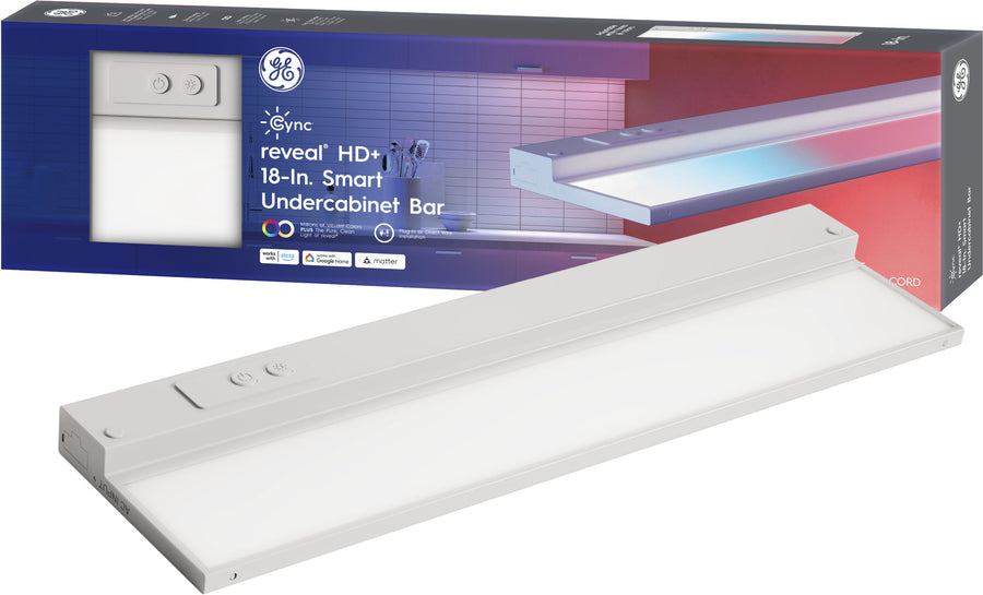 GE - Cync Reveal HD+ Smart Undercabinet Light 18in - Full Color - White_0