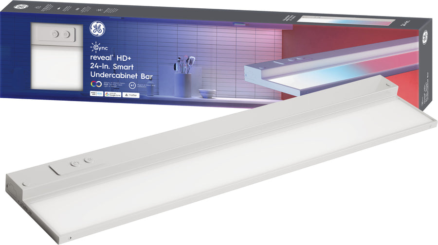 GE - Cync Reveal HD+ Smart Undercabinet Light 24in - Full Color - White_0