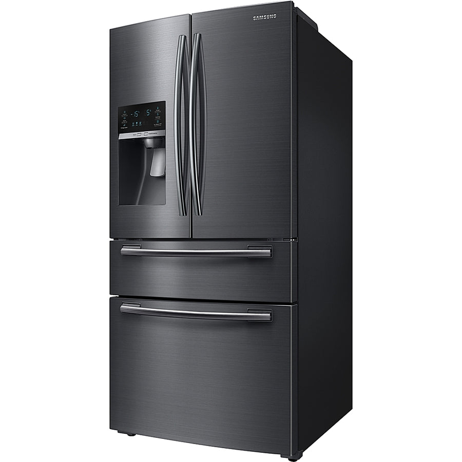 Samsung - 24.73 Cu. Ft. 4-Door Flex French Door Fingerprint Resistant Refrigerator - Black Stainless Steel_0