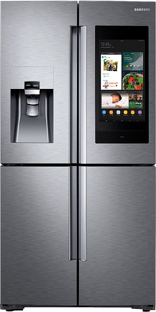 Samsung - Family Hub 28 Cu. Ft. 4-Door Flex French Door  Fingerprint Resistant Refrigerator - Stainless Steel_0