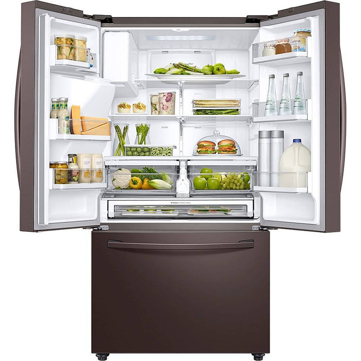 Samsung - 28 Cu. Ft. French Door Fingerprint Resistant Refrigerator with CoolSelect Pantry - Tuscan Stainless Steel_0