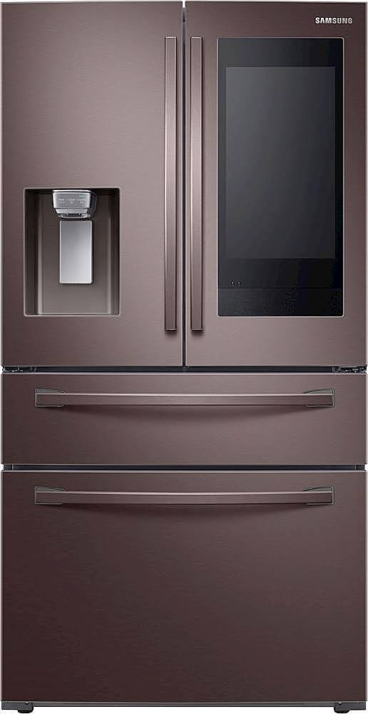 Samsung - 27.7 cu. ft. 4-Door French Door Smart Refrigerator with Family Hub - Tuscan Stainless Steel_1