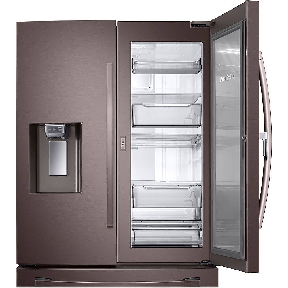 Samsung - 27.8 Cu. Ft. French Door  Fingerprint Resistant Refrigerator with Food Showcase - Tuscan Stainless Steel_1