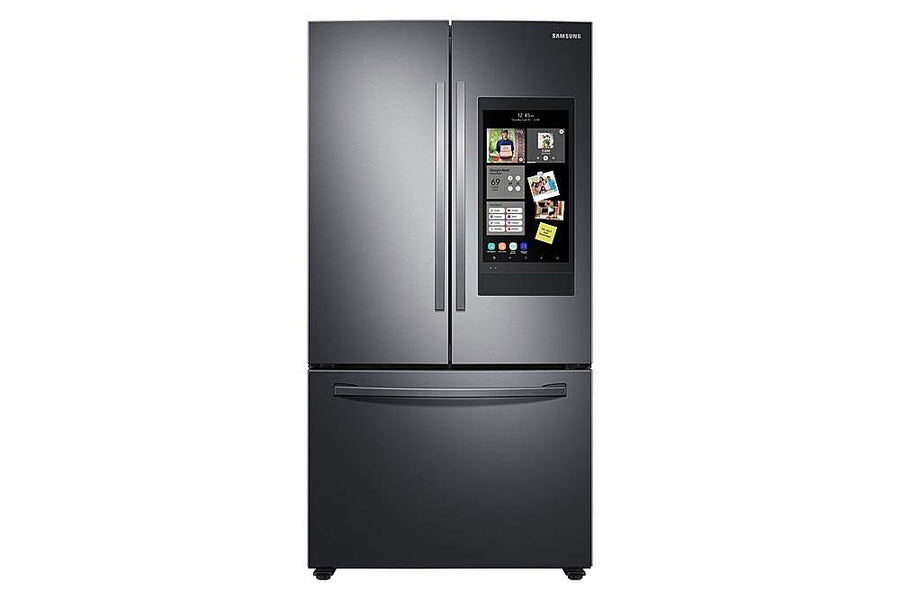 Samsung - 28 cu. ft. 3-Door French Door Smart Refrigerator with Family Hub - Black Stainless Steel_0