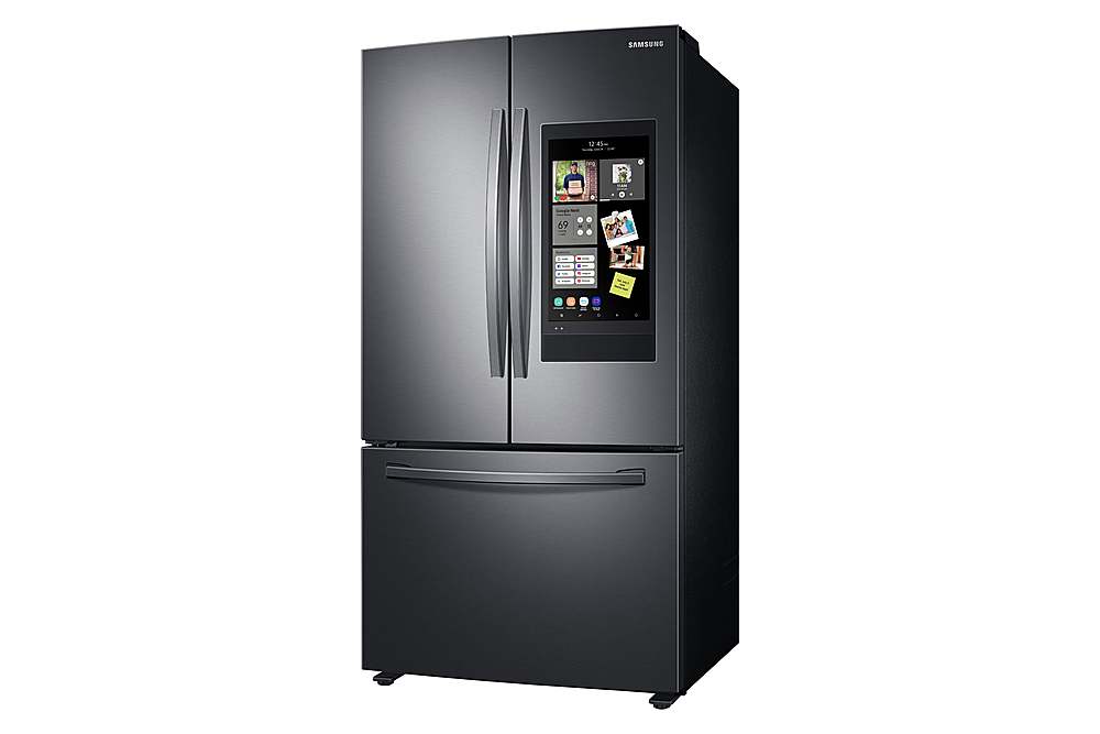 Samsung - 28 cu. ft. 3-Door French Door Smart Refrigerator with Family Hub - Black Stainless Steel_1