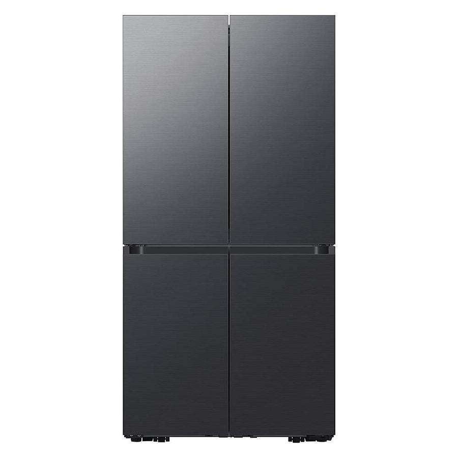 Samsung - BESPOKE 29 cu. ft. 4-Door Flex French Door Smart Refrigerator with Customizable Panel Colors - Matte Black Steel_0