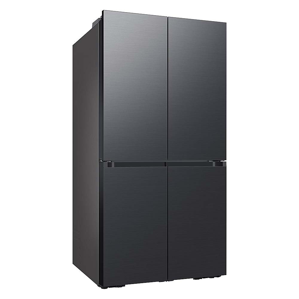 Samsung - BESPOKE 29 cu. ft. 4-Door Flex French Door Smart Refrigerator with Customizable Panel Colors - Matte Black Steel_1